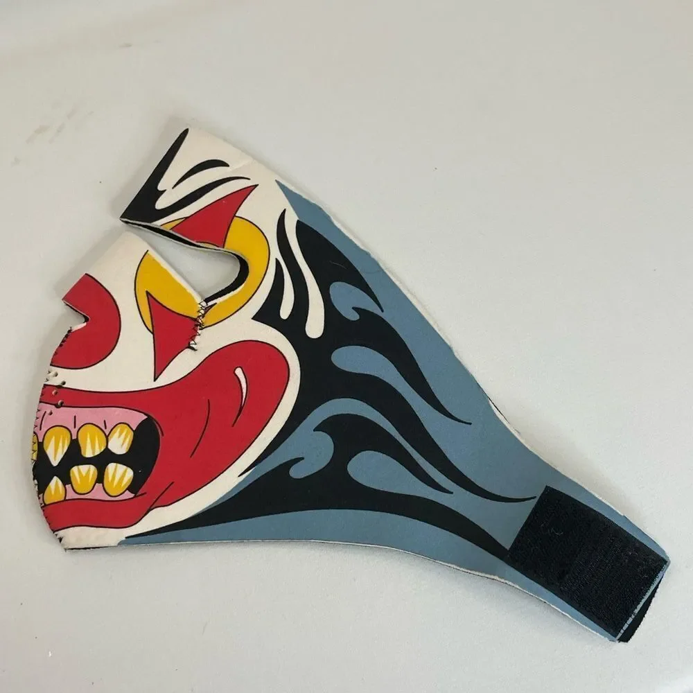 Hot Leather Clown Face Mask Motorcycle Rider Cold Weather Face Cover